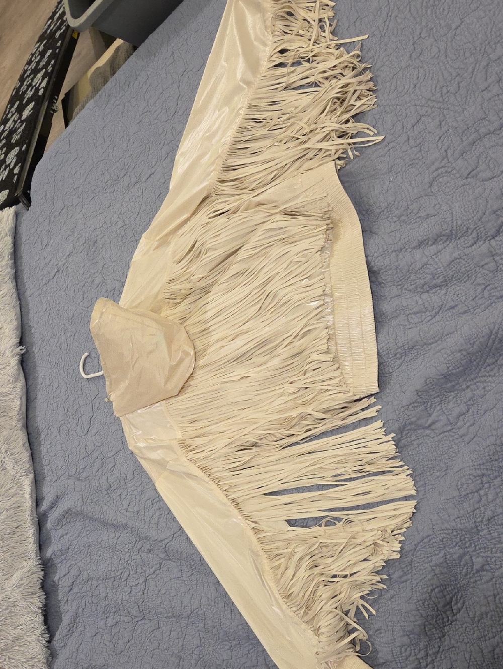 Pinko Siberiano Fringe windbreaker jacket in off-white Size M! - Picture 16 of 16